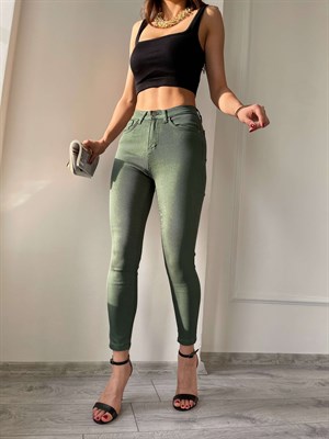 Çam Yeşili Skinny Fit Jean