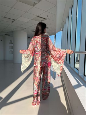 Otantik Desen Kimono Takım
